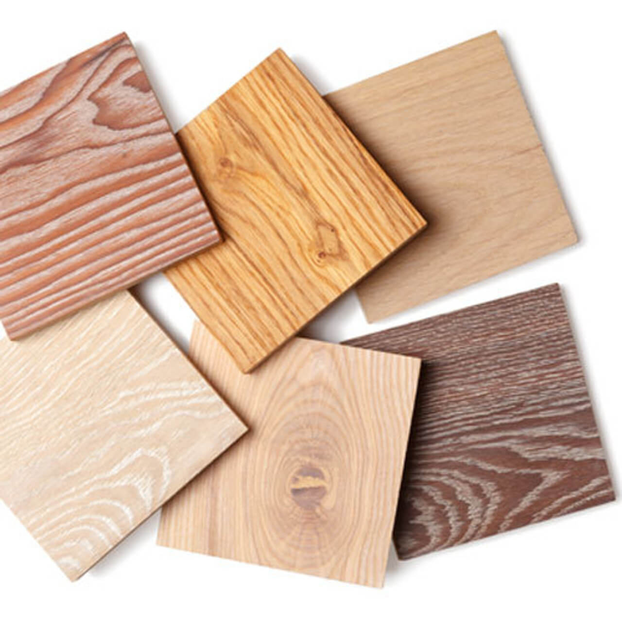 Various types of wood samples